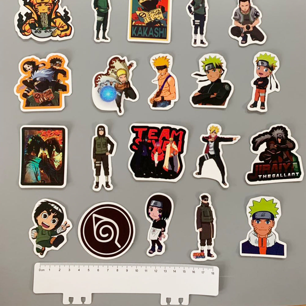 50 PICS Naruto Inspired Japanese anime WaterProof Stickers for Guitar, Laptops, Hard Hat, Bottles, Vehicles, Windows, Rooms and more~~~