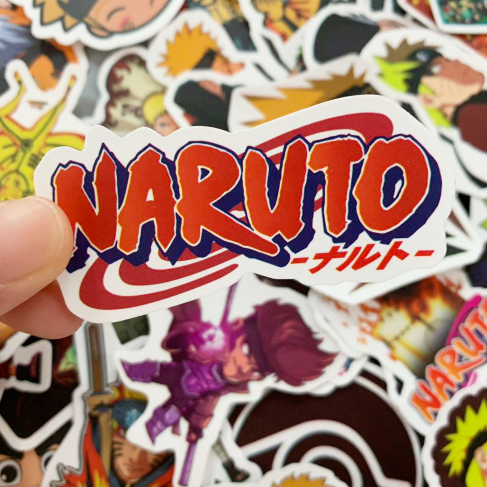 50 PICS Naruto Inspired Japanese anime WaterProof Stickers for Guitar, Laptops, Hard Hat, Bottles, Vehicles, Windows, Rooms and more~~~