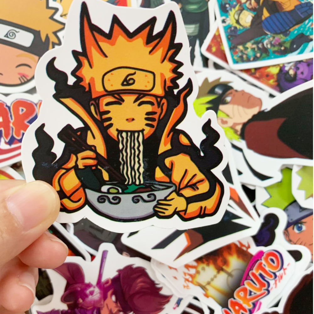 50 PICS Naruto Inspired Japanese anime WaterProof Stickers for Guitar, Laptops, Hard Hat, Bottles, Vehicles, Windows, Rooms and more~~~