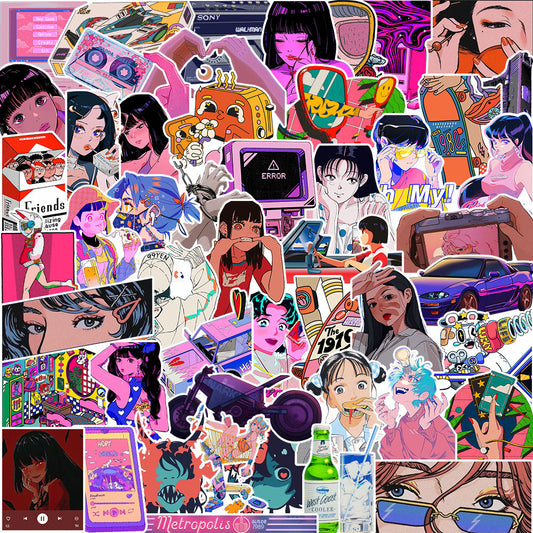 50 PICS Best Seller  KPOP  & Japan Stye City Girls  Stickers for Guitar, Laptops, Hard Hat, Bottles, Vehicles, Windows, Rooms and more~~~