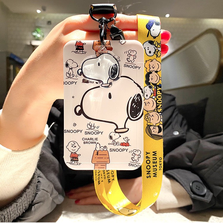 Super Identical Snoopy And Friends  Inspired ID Card Holder and Matching  Lanyard (A)