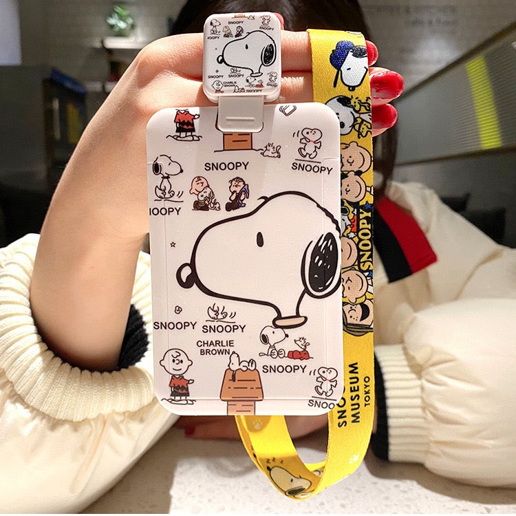 Super Identical Snoopy And Friends  Inspired ID Card Holder and Matching  Lanyard (A)