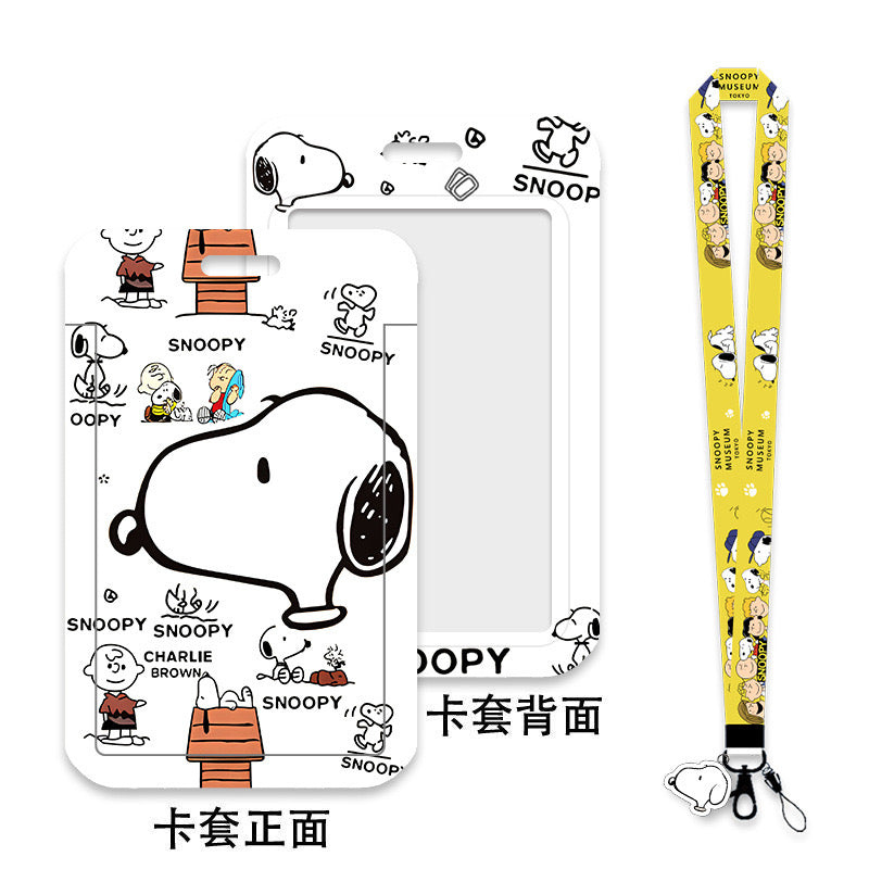 Super Identical Snoopy And Friends  Inspired ID Card Holder and Matching  Lanyard (A)