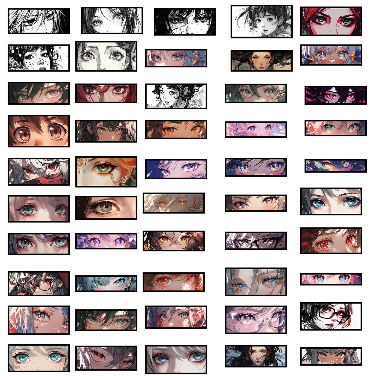 All  of Her EYES ON YOU 50 PICS Japanese anime Style Stickers  for Guitar, Laptops, Hard Hat, Bottles, Vehicles, Windows, Rooms and more~~~