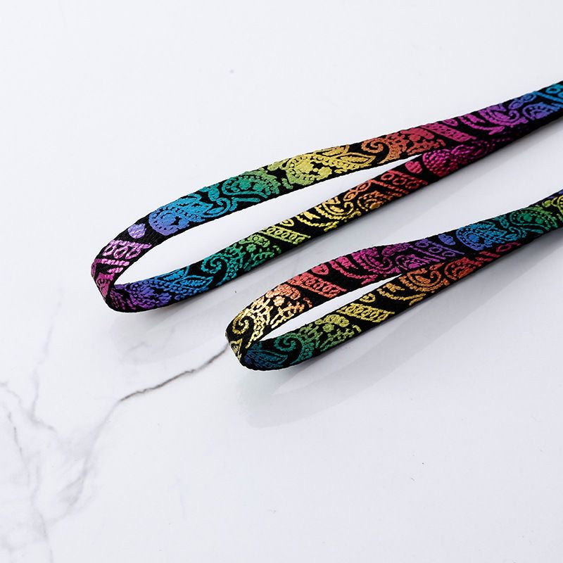 GLOW in the DARK Paisley Pattern Bandana style Shoe Laces for Sneakers/Reflective Shoe Laces