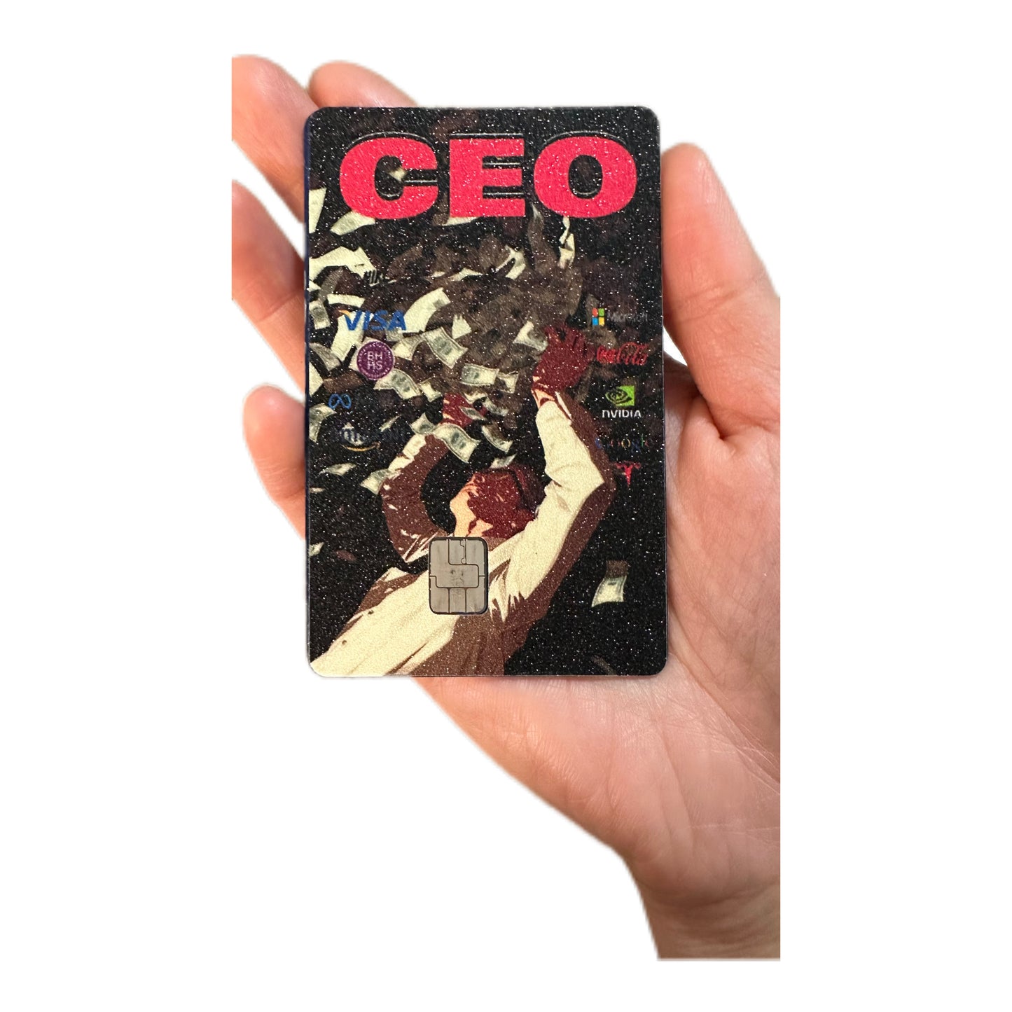 Called My Man The CEO of World Top 10 companies Holographic Credit & Debit Card Skin/Card  Decal-Easy to Apply -Small Chip-Skin Decal-for EBT, Transportation, Credit, Debit Card Skin