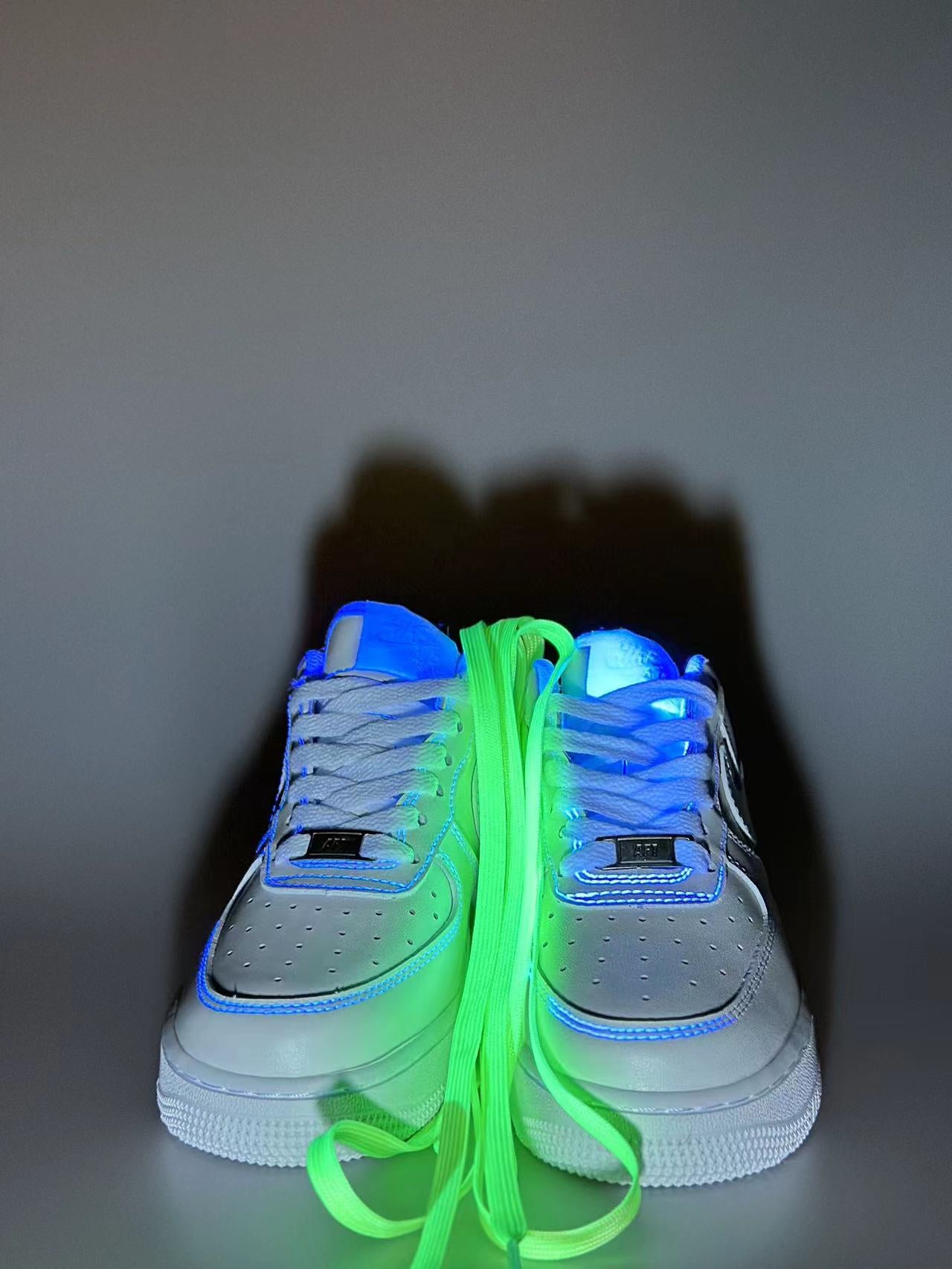 2024 Luminous Flat Shoelaces for sneakers , Glow In The Dark, Fluorescent Laces, Colorful Shoelaces, Shoe Accessories, Shoelaces Replacement, Gifts For Others