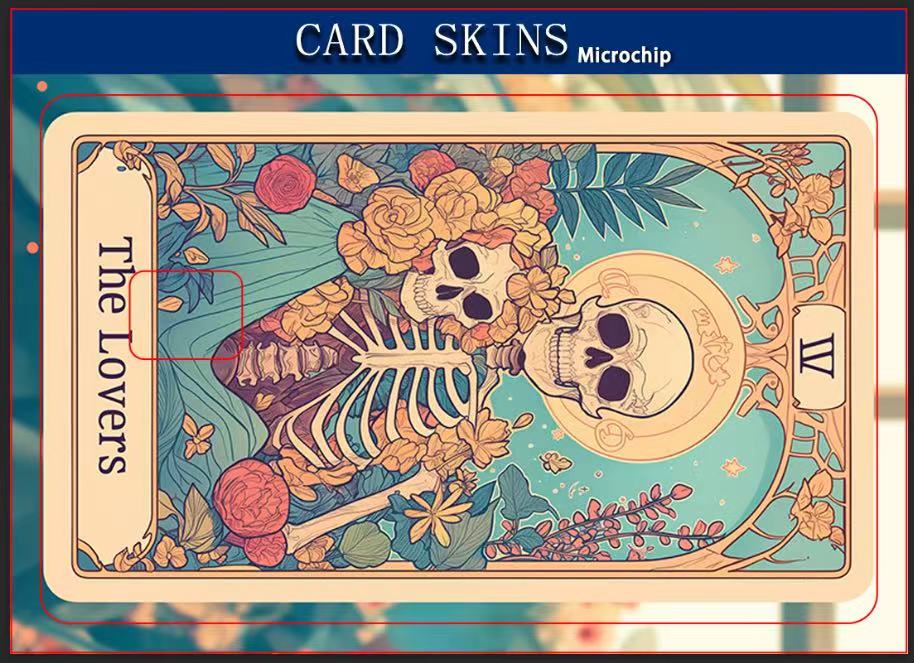 You Are Loved Tarot Card Dark Romance The Lovers Emotional Support  Holographic Credit & Debit Card Skin/Card Decal  (Exclusive )-Easy to Apply -Small Chip-Skin Decal-for EBT, Transportation, Credit, Debit Card Skin