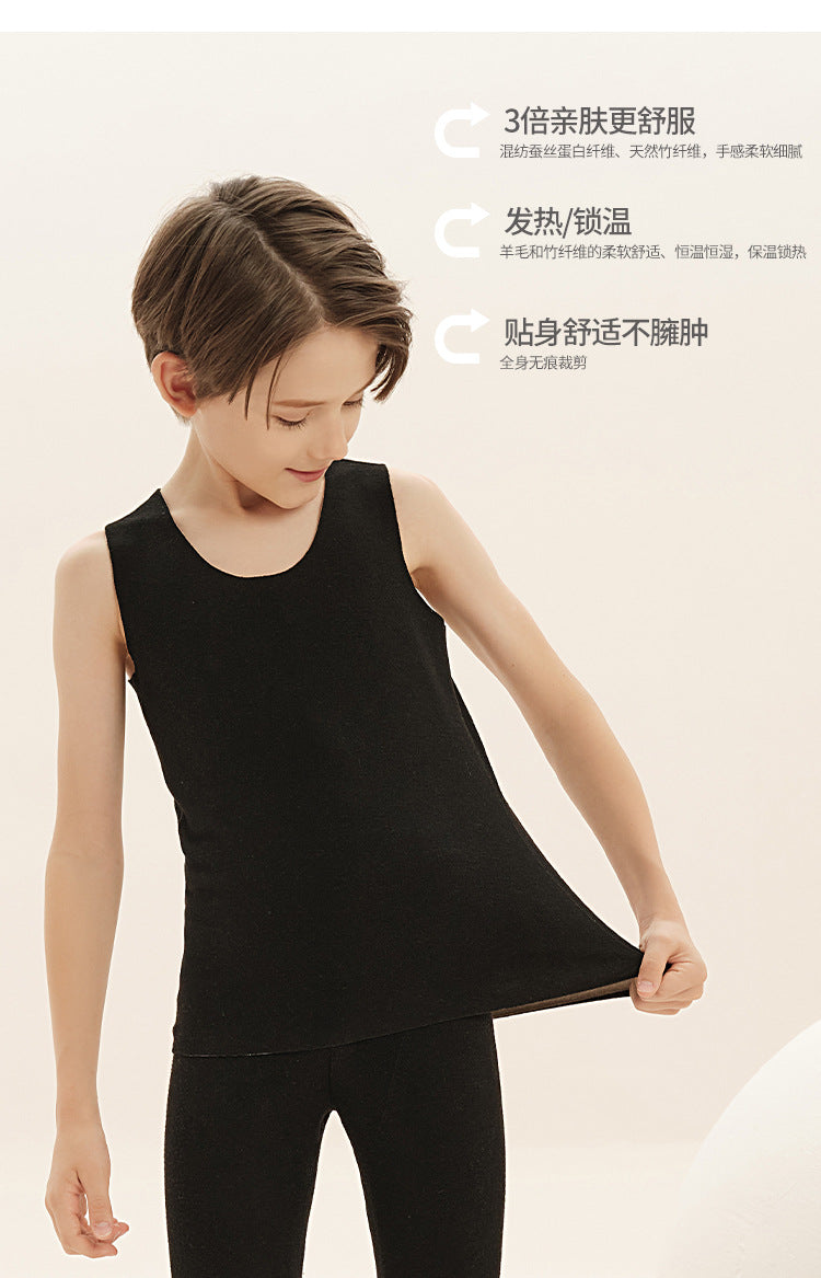 Germany Authentic 2022 Darlon Tech Fabric Fashion  Thermal Underwear for Kids Fleece Lined Base Layer  Tank for Cold Weather